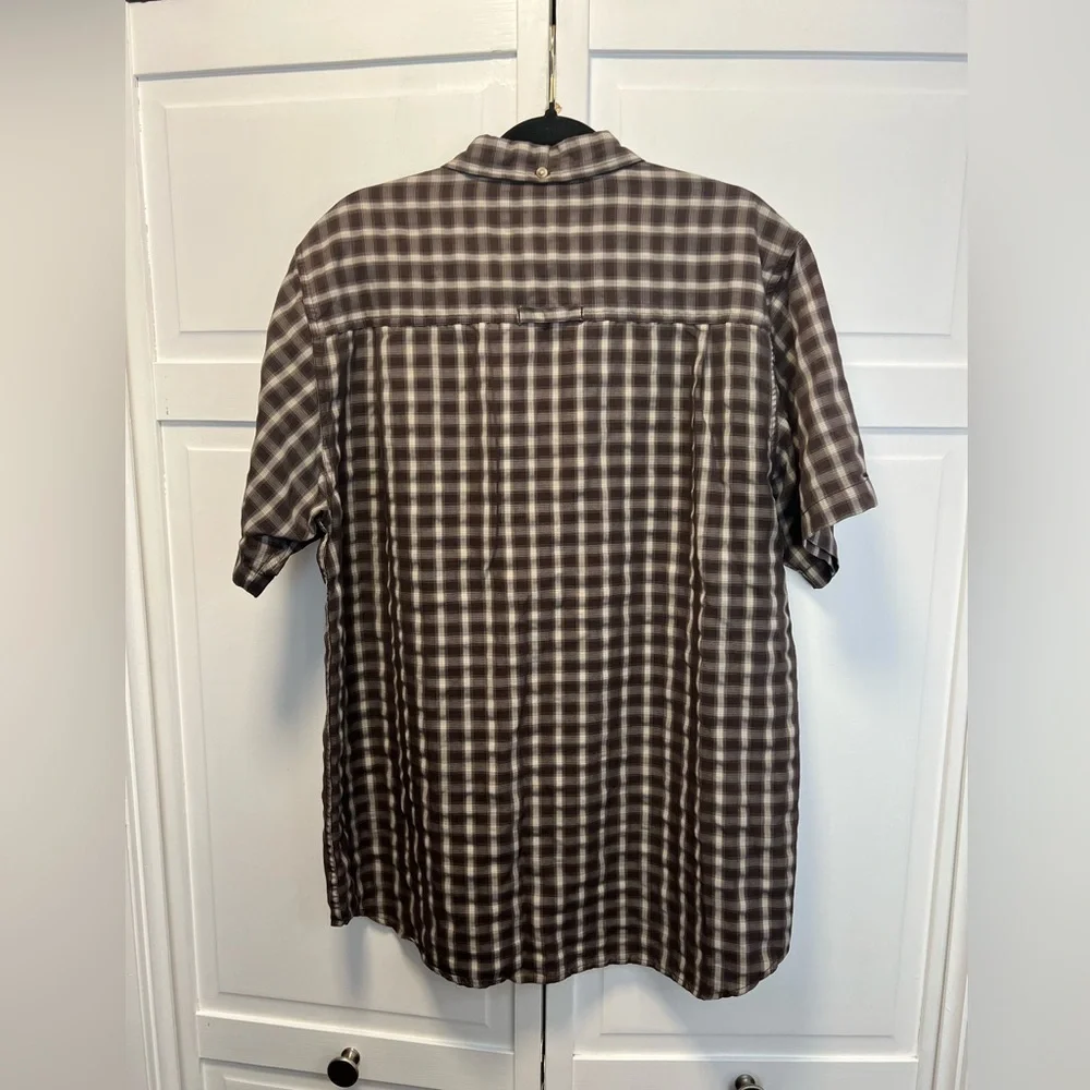 The North Face Plaid Short Sleeve Button Down Shirt Size Mens XL